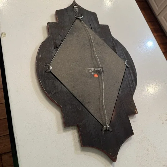 Wall Mirror Quatrefoil Moroccan‎ Style Red Wooden23 X 13.5